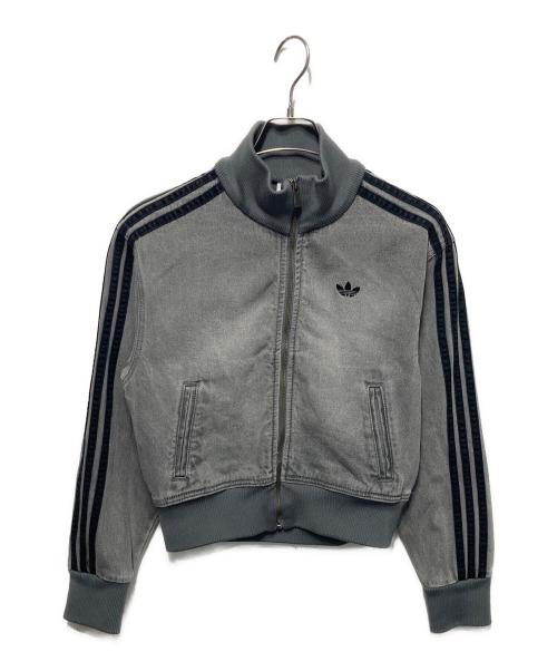 adidas（アディダス）adidas (アディダス) アディカラー デニム トラックトップ グレー サイズ:Mの古着・服飾アイテム