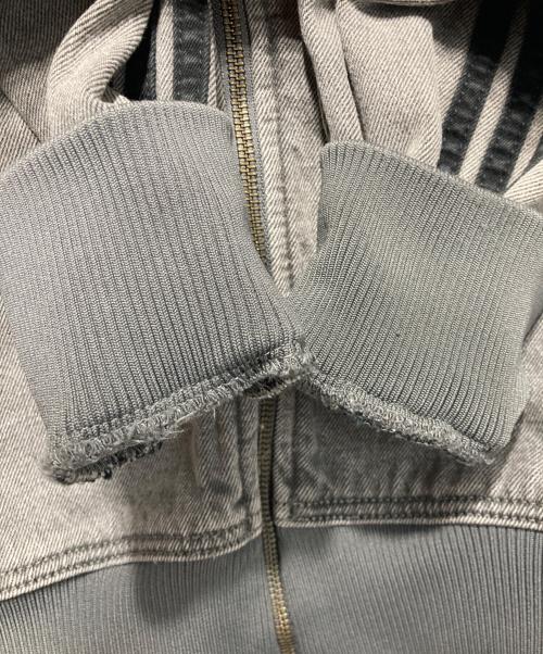 adidas（アディダス）adidas (アディダス) アディカラー デニム トラックトップ グレー サイズ:Mの古着・服飾アイテム