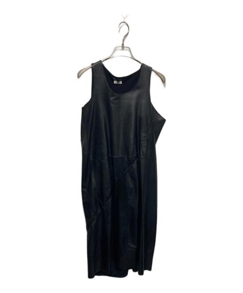 JUNYA WATANABE COMME des GARCONS（(ジュンヤワタナベ コムデギャルソン）JUNYA WATANABE COMME des GARCONS ((ジュンヤワタナベ コムデギャルソン) レザーノースリーブワンピース ブラック サイズ:Sの古着・服飾アイテム