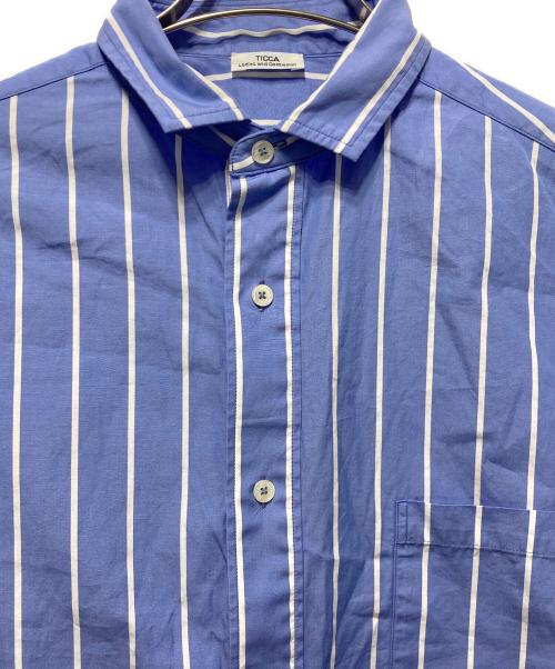 ticca（ティッカ）TICCA (ティッカ) スクエアビッグシャツ ブルー サイズ:freeの古着・服飾アイテム