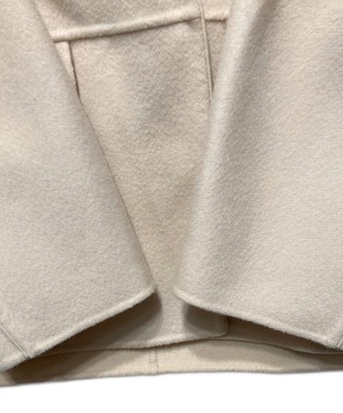 DRAWER（ドゥロワー）Drawer (ドゥロワー) カシミヤブレンドノーカラージャケット ベージュ サイズ:36の古着・服飾アイテム