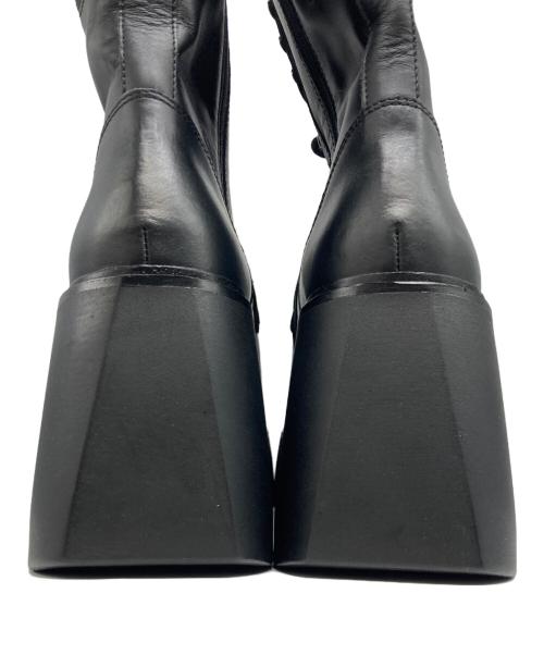 Kurt Geiger（カートジェイガー）Kurt Geiger (カートジェイガー) レザープラットフォームブーツ ブラック サイズ:40の古着・服飾アイテム
