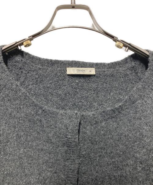 PRADA（プラダ）PRADA (プラダ) ウールニットカーディガン グレー サイズ:38の古着・服飾アイテム