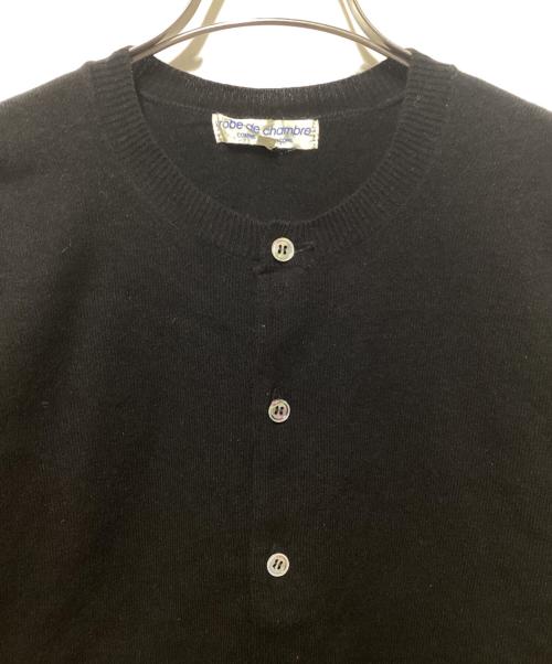 ROBE DE CHAMBRE COMME DES GARCONS（ローブドシャンブル コムデギャルソン）ROBE DE CHAMBRE COMME DES GARCONS (ローブドシャンブル コムデギャルソン) ウールカーディガン ブラック サイズ:Mの古着・服飾アイテム
