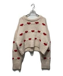 NKNIT（ンニット）の古着「HEART Pattern Knit」｜ベージュ