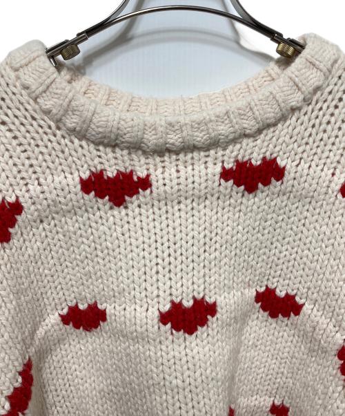 NKNIT（ンニット）NKNIT (ンニット) HEART Pattern Knit ベージュ サイズ:FREEの古着・服飾アイテム
