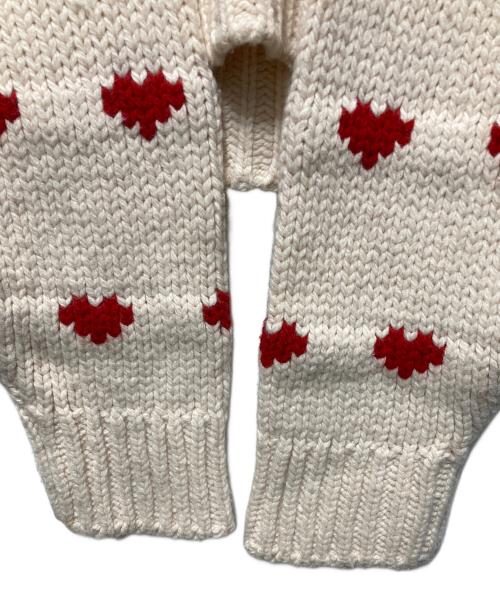 NKNIT（ンニット）NKNIT (ンニット) HEART Pattern Knit ベージュ サイズ:FREEの古着・服飾アイテム