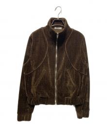 KIJUN（キジュン）の古着「Velour Zip-Up Jacket」｜ブラウン