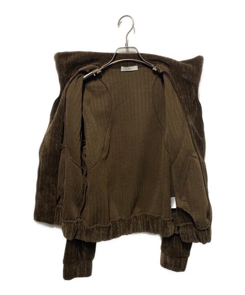 KIJUN（キジュン）KIJUN (キジュン) Velour Zip-Up Jacket ブラウン サイズ:Mの古着・服飾アイテム