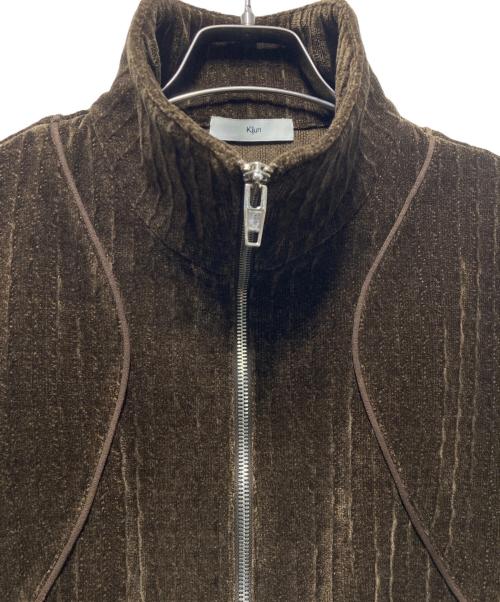 KIJUN（キジュン）KIJUN (キジュン) Velour Zip-Up Jacket ブラウン サイズ:Mの古着・服飾アイテム