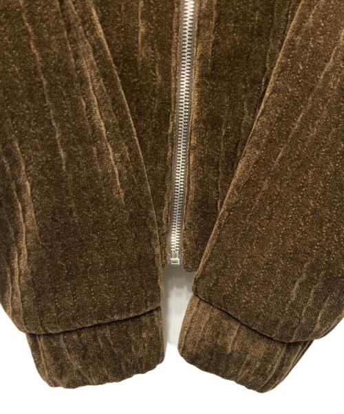 KIJUN（キジュン）KIJUN (キジュン) Velour Zip-Up Jacket ブラウン サイズ:Mの古着・服飾アイテム