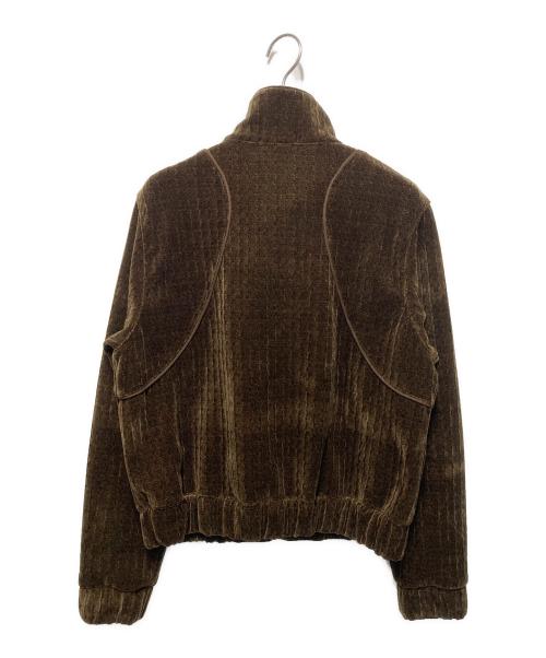 KIJUN（キジュン）KIJUN (キジュン) Velour Zip-Up Jacket ブラウン サイズ:Mの古着・服飾アイテム