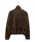 KIJUN (キジュン) Velour Zip-Up Jacket ブラウン サイズ:M：8000円