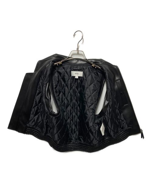 HYKE（ハイク）HYKE (ハイク) FAUX-LEATHER VEST/フェイクレザーベスト ブラック サイズ:Sの古着・服飾アイテム