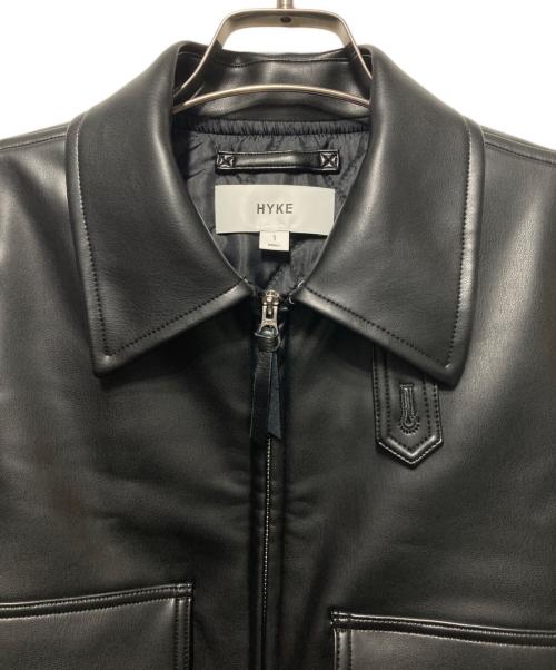 HYKE（ハイク）HYKE (ハイク) FAUX-LEATHER VEST/フェイクレザーベスト ブラック サイズ:Sの古着・服飾アイテム