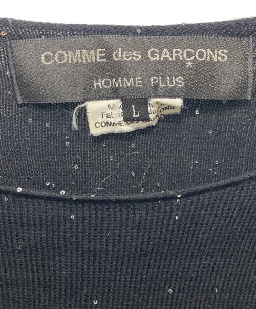 COMME des GARCONS HOMME PLUS（コムデギャルソンオムプリュス）COMME des GARCONS HOMME PLUS (コムデギャルソンオムプリュス) スパンコールラメニット ブラック サイズ:Lの古着・服飾アイテム