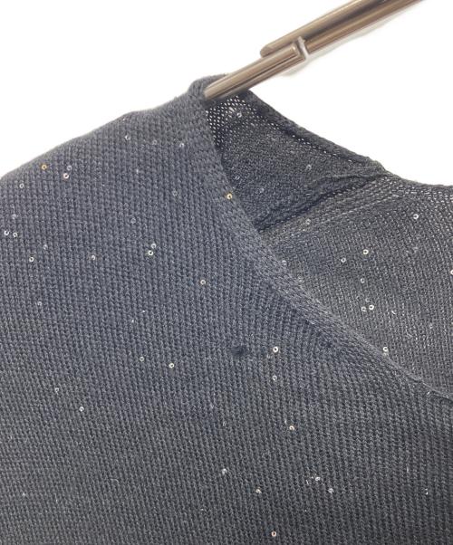 COMME des GARCONS HOMME PLUS（コムデギャルソンオムプリュス）COMME des GARCONS HOMME PLUS (コムデギャルソンオムプリュス) スパンコールラメニット ブラック サイズ:Lの古着・服飾アイテム