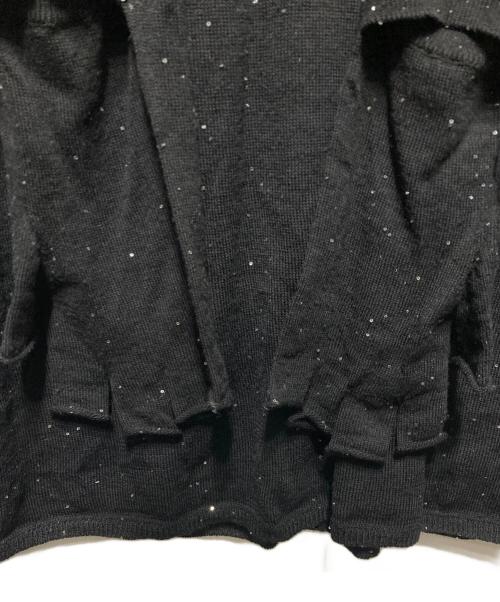 COMME des GARCONS HOMME PLUS（コムデギャルソンオムプリュス）COMME des GARCONS HOMME PLUS (コムデギャルソンオムプリュス) スパンコールラメニット ブラック サイズ:Lの古着・服飾アイテム