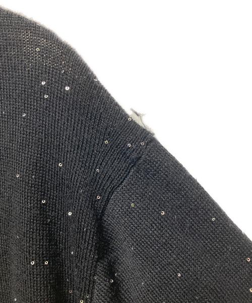 COMME des GARCONS HOMME PLUS（コムデギャルソンオムプリュス）COMME des GARCONS HOMME PLUS (コムデギャルソンオムプリュス) スパンコールラメニット ブラック サイズ:Lの古着・服飾アイテム