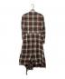 Vivienne Westwood RED LABEL (ヴィヴィアンウエストウッドレッドレーベル) アシンメトリーチェックワンピース レッド サイズ:2：14000円
