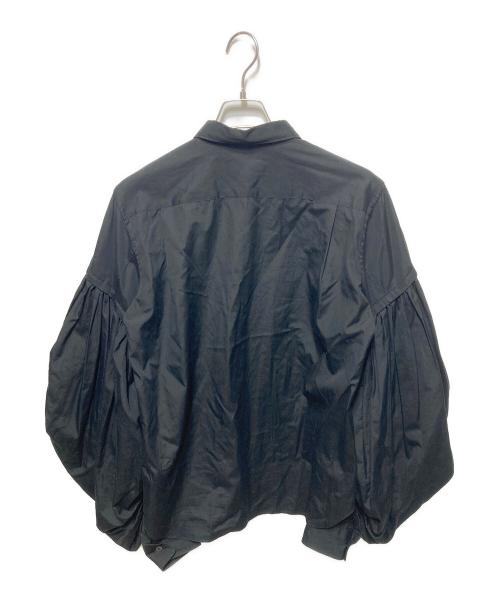 COMME des GARCONS HOMME PLUS（コムデギャルソンオムプリュス）COMME des GARCONS HOMME PLUS (コムデギャルソンオムプリュス) ギャザーボリュームスリーブコットンシャツ ブラック サイズ:Sの古着・服飾アイテム