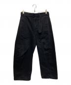 LEMAIREルメール）の古着「TWISTED BELTED PANTS/ツイストベルテッドパンツ」｜グレー