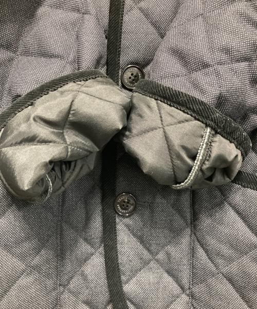 Traditional Weatherwear（トラディショナルウェザーウェア）Traditional Weatherwear (トラディショナルウェザーウェア) WAVERLY キルティングコート ブラック×グレー サイズ:42の古着・服飾アイテム