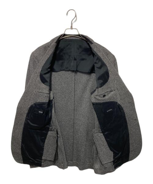 HUGO BOSS（ヒューゴ ボス）HUGO BOSS (ヒューゴ ボス) グレンチェックテーラードジャケット グレー サイズ:48の古着・服飾アイテム