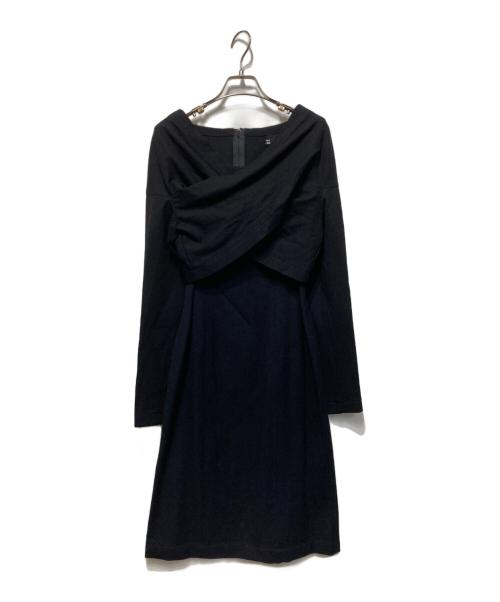 tricot COMME des GARCONS（トリココムデギャルソン）tricot COMME des GARCONS (トリココムデギャルソン) 80'sセットアップウールワンピース ブラック サイズ:Mの古着・服飾アイテム