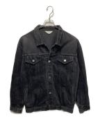 UNUSEDアンユーズド）の古着「13.5OZ DENIM OVERSIZED JACKET」｜ブラック