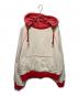 FUMIKA UCHIDA（フミカウチダ）の古着「2-TONE PULLOVER HOODIE」｜ホワイト×レッド