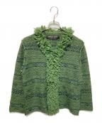 COMME des GARCONS HOMME PLUSコムデギャルソンオムプリュス）の古着「フリルジップニット」｜グリーン