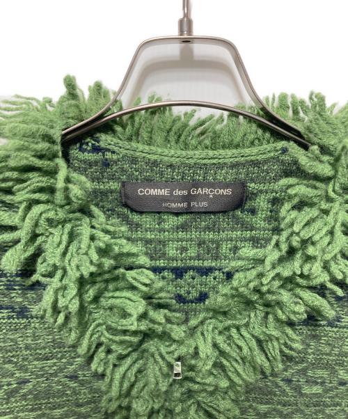 COMME des GARCONS HOMME PLUS（コムデギャルソンオムプリュス）COMME des GARCONS HOMME PLUS (コムデギャルソンオムプリュス) フリルジップニット グリーン サイズ:不明の古着・服飾アイテム