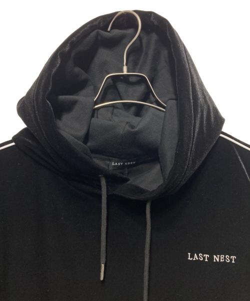 LAST NEST（ラストネスト）LAST NEST (ラストネスト) ベロアパーカー ブラック サイズ:XLの古着・服飾アイテム