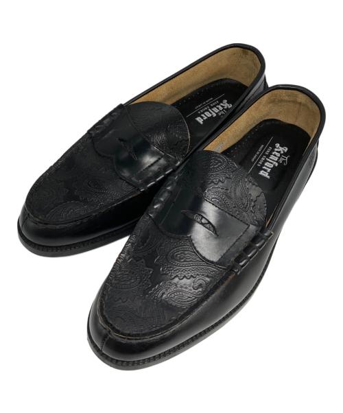 kenford（ケンフォード）kenford (ケンフォード) ペイズリーエンボスローファー ブラック サイズ:26.5の古着・服飾アイテム