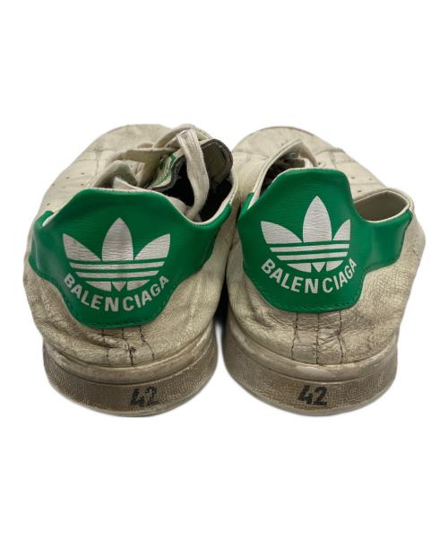 BALENCIAGA（バレンシアガ）BALENCIAGA (バレンシアガ) adidas (アディダス) STAN SMITH WORN-OUT ベージュ サイズ:27.5の古着・服飾アイテム