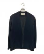 TODAYFULトゥデイフル）の古着「Collarless Twill JK カラーレスツイルジャケット」｜ネイビー