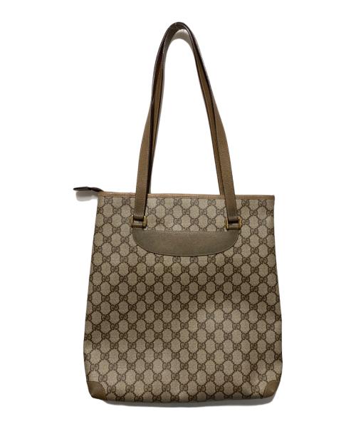 GUCCI（グッチ）GUCCI (グッチ) GGトートバッグ ブラウンの古着・服飾アイテム