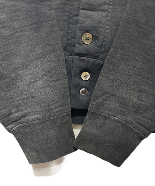 KHOKI（コッキ）KHOKI (コッキ) Vintage-effect sweat cardigan/ヴィンテージエフェクト スウェットカーディガン ブラック サイズ:3の古着・服飾アイテム