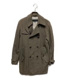COMME des GARCONS HOMME（コムデギャルソン オム）の古着「ポリ縮絨ステンカラーコート」｜ブラウン
