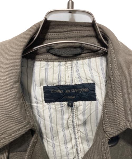 COMME des GARCONS HOMME（コムデギャルソン オム）COMME des GARCONS HOMME (コムデギャルソン オム) ポリ縮絨ステンカラーコート ブラウン サイズ:Sの古着・服飾アイテム