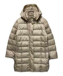 Aquascutum（アクアスキュータム）の古着「ダウンフーデッドコート」｜ベージュ