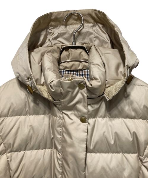 Aquascutum（アクアスキュータム）Aquascutum (アクアスキュータム) ダウンフーデッドコート ベージュ サイズ:freeの古着・服飾アイテム