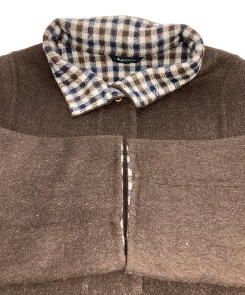 Aquascutum（アクアスキュータム）Aquascutum (アクアスキュータム) ウールスタンドカラージャケット ブラウン サイズ:10の古着・服飾アイテム