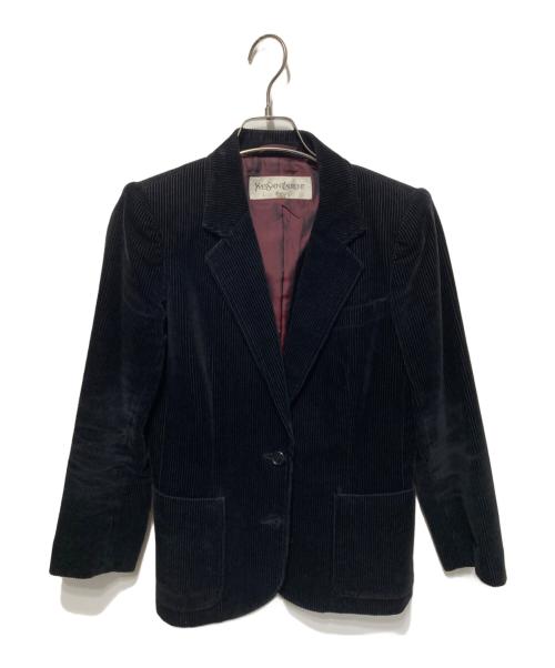 Yves Saint Laurent（イヴサンローラン）Yves Saint Laurent (イヴサンローラン) コーデュロイジャケット ブラック サイズ:Sの古着・服飾アイテム