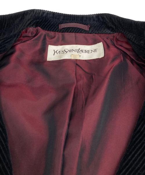 Yves Saint Laurent（イヴサンローラン）Yves Saint Laurent (イヴサンローラン) コーデュロイジャケット ブラック サイズ:Sの古着・服飾アイテム