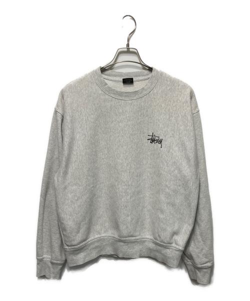 stussy（ステューシー）stussy (ステューシー) Basic Stüssy Crew グレー サイズ:Mの古着・服飾アイテム