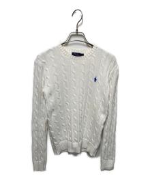 POLO RALPH LAUREN（ポロ・ラルフローレン）の古着「ケーブルニット」｜ホワイト