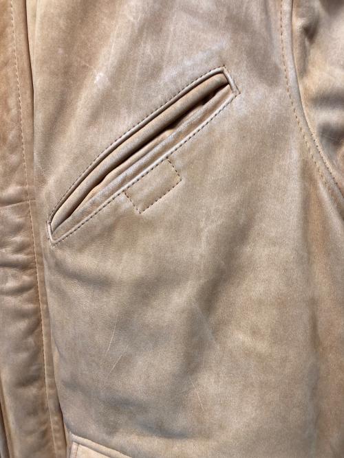 Schott（ショット）Schott (ショット) ヌバックレザー裏地ブランケットカーコート ブラウン サイズ:42の古着・服飾アイテム