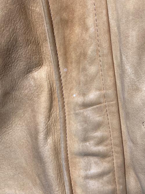 Schott（ショット）Schott (ショット) ヌバックレザー裏地ブランケットカーコート ブラウン サイズ:42の古着・服飾アイテム